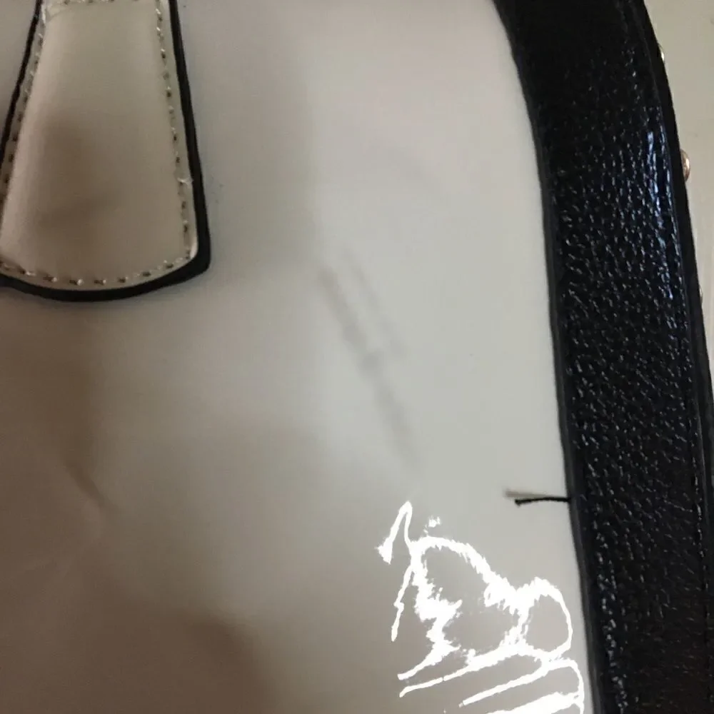 Dasein three tones satchel handbag bag with studs.